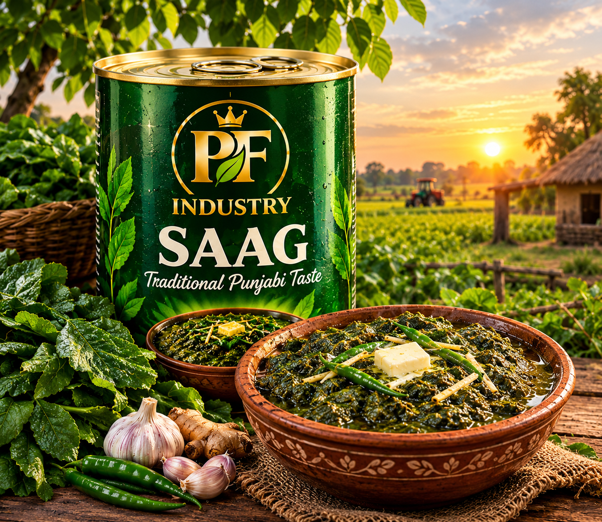 PF-Industry Saag – Authentic Punjabi Saag | 800g Tin Pack