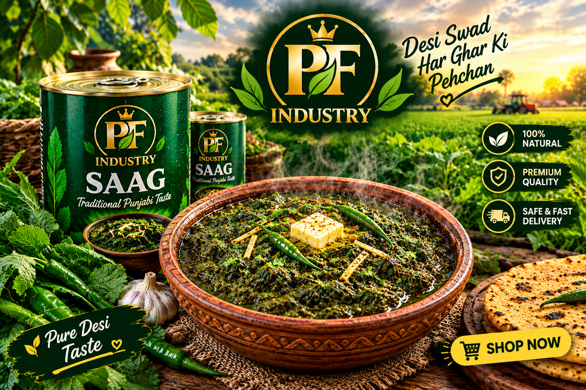 PF-Industry Saag – Authentic Punjabi Saag | 800g Tin Pack