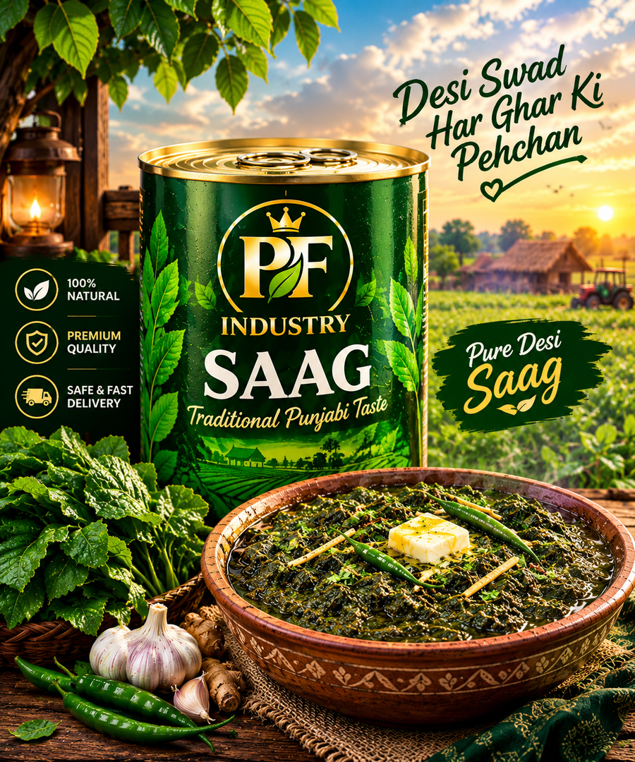 PF-Industry Saag – Authentic Punjabi Saag | 800g Tin Pack